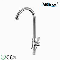 304 Stainless Steel Casting Body Sink Faucet with One Handle